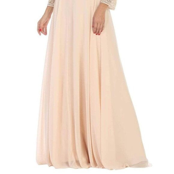 NWT May Queen MQ1615B Sheer Mother of the Bride Champagne Size 6XL - Picture 3 of 9